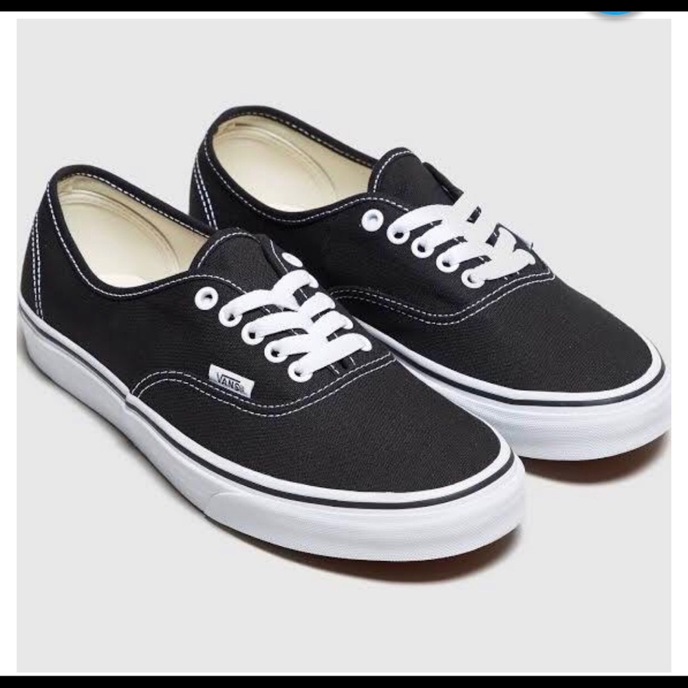 Authentic black and white vans